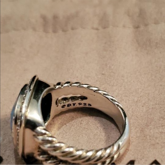David Yurman 11mm Albion ring in Hampton topaz 7 - Picture 3 of 6